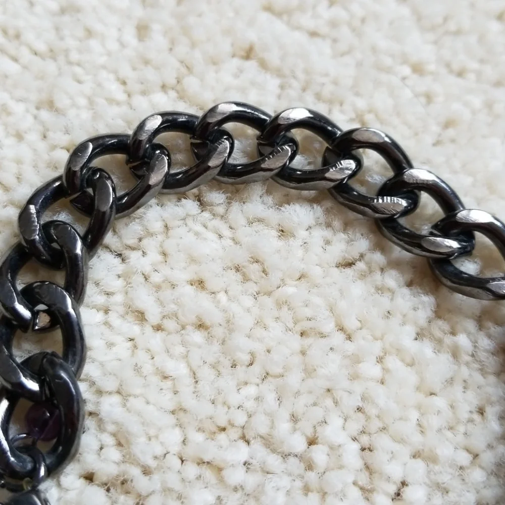 💗  VERA WANG Antique Tone Charm Beaded Bracelet & Necklace - Picture 7 of 8